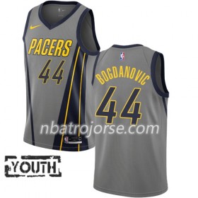 Barn Indiana Pacers Tröja Bojan Bogdanovic 44 2018-19 Nike City Edition Grå Swingman